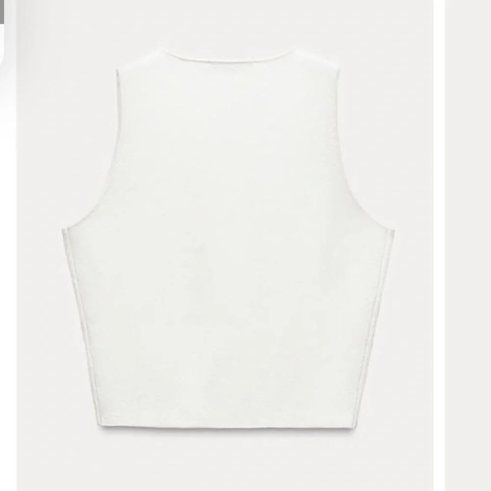 Zara White Button-Up Crop Top - Picture 3 of 3